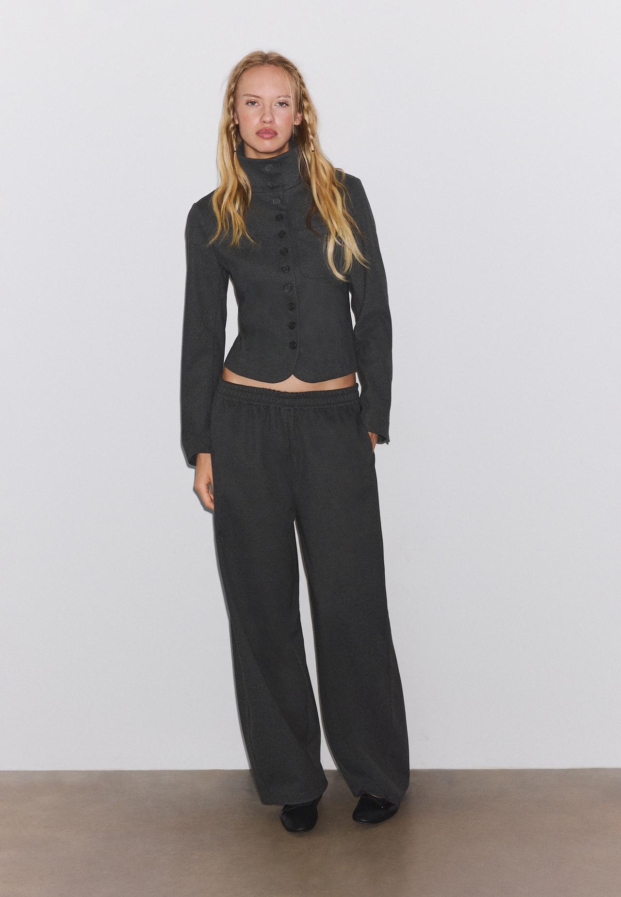 Barrel trousers — Mid grey