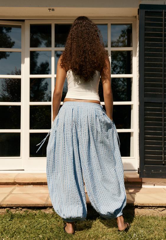 pantalon ballon raye