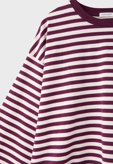 Striped long sleeve T-shirt — Purple 9