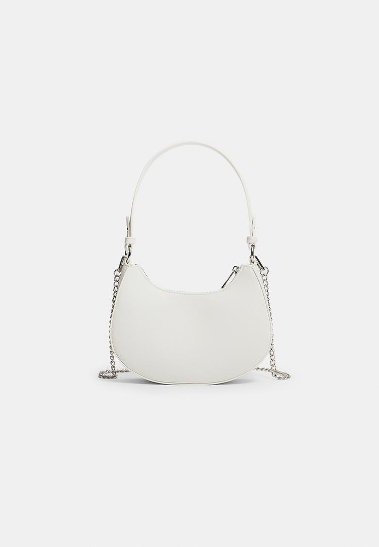 Schultertasche Mondkette Weiß OS