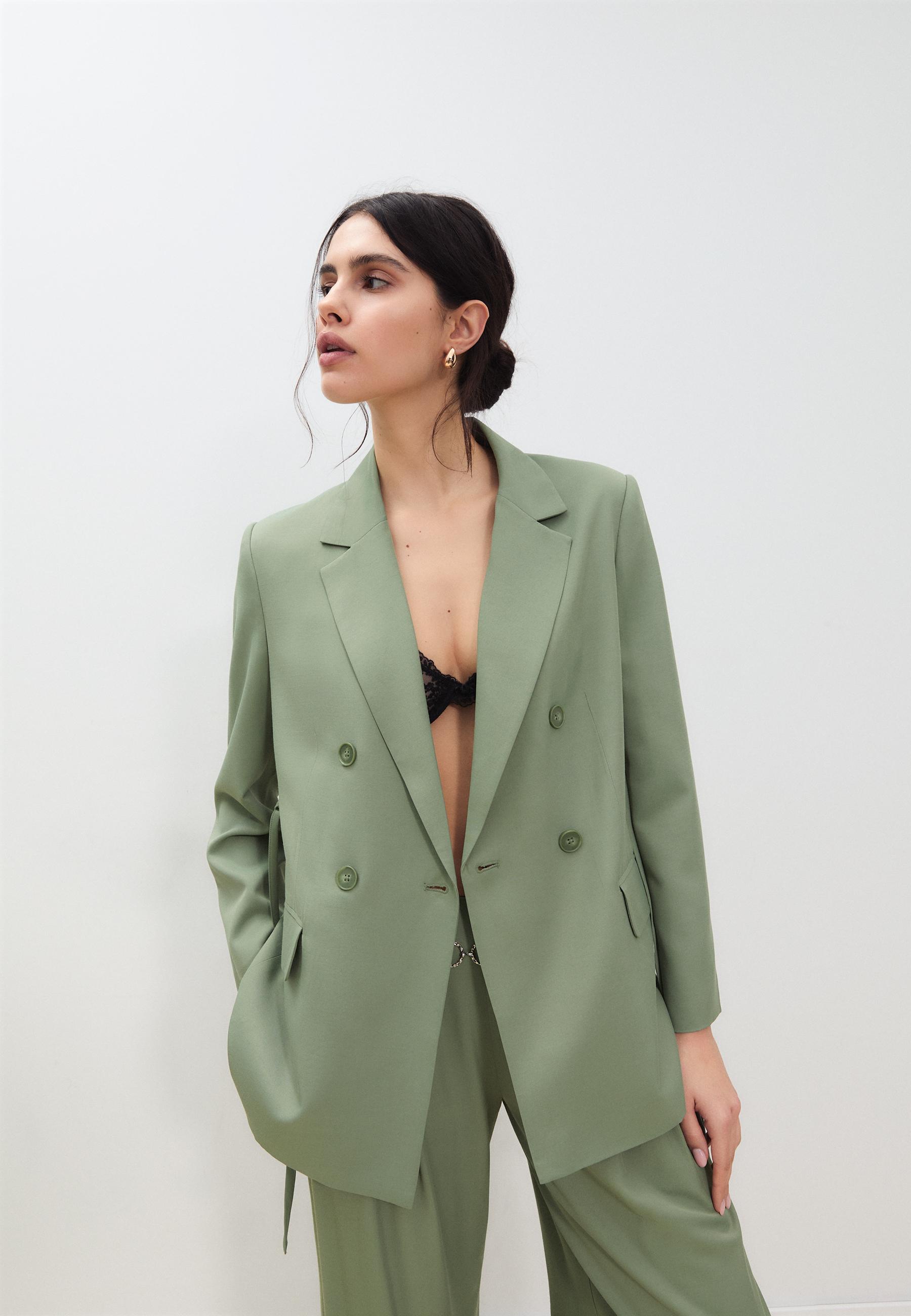 Belted blazer — Khaki
