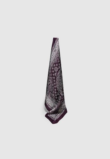 Small paisley scarf — Burgundy 3
