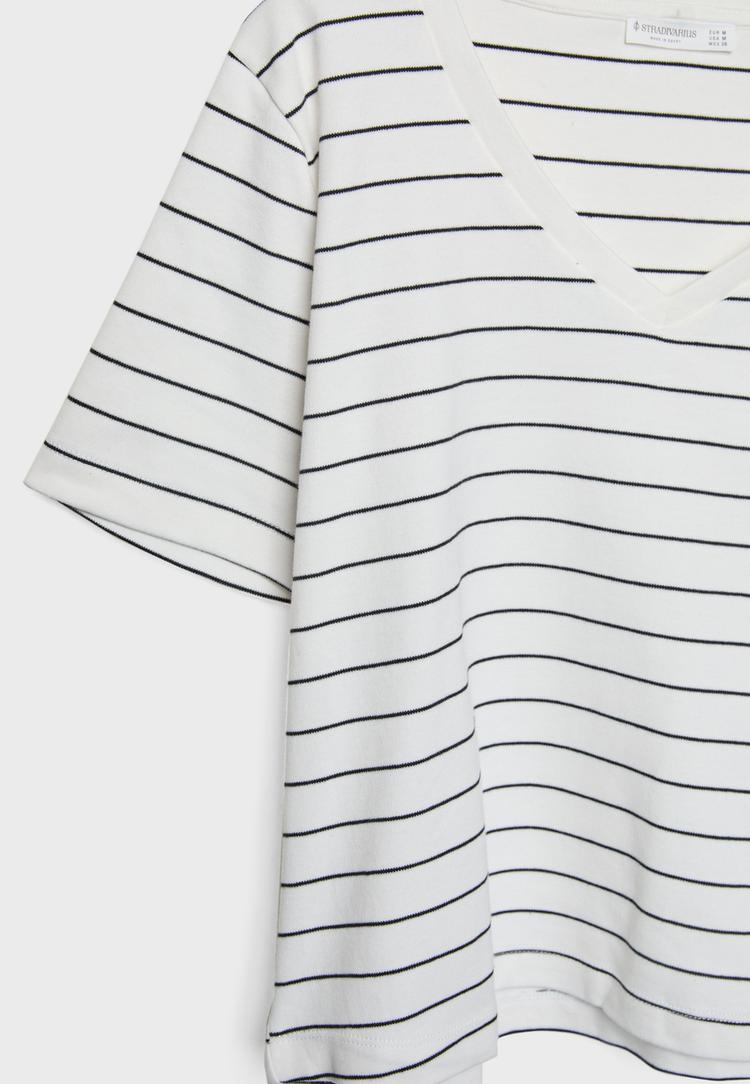 Basic regular fit çizgili kalın t-shirt_2