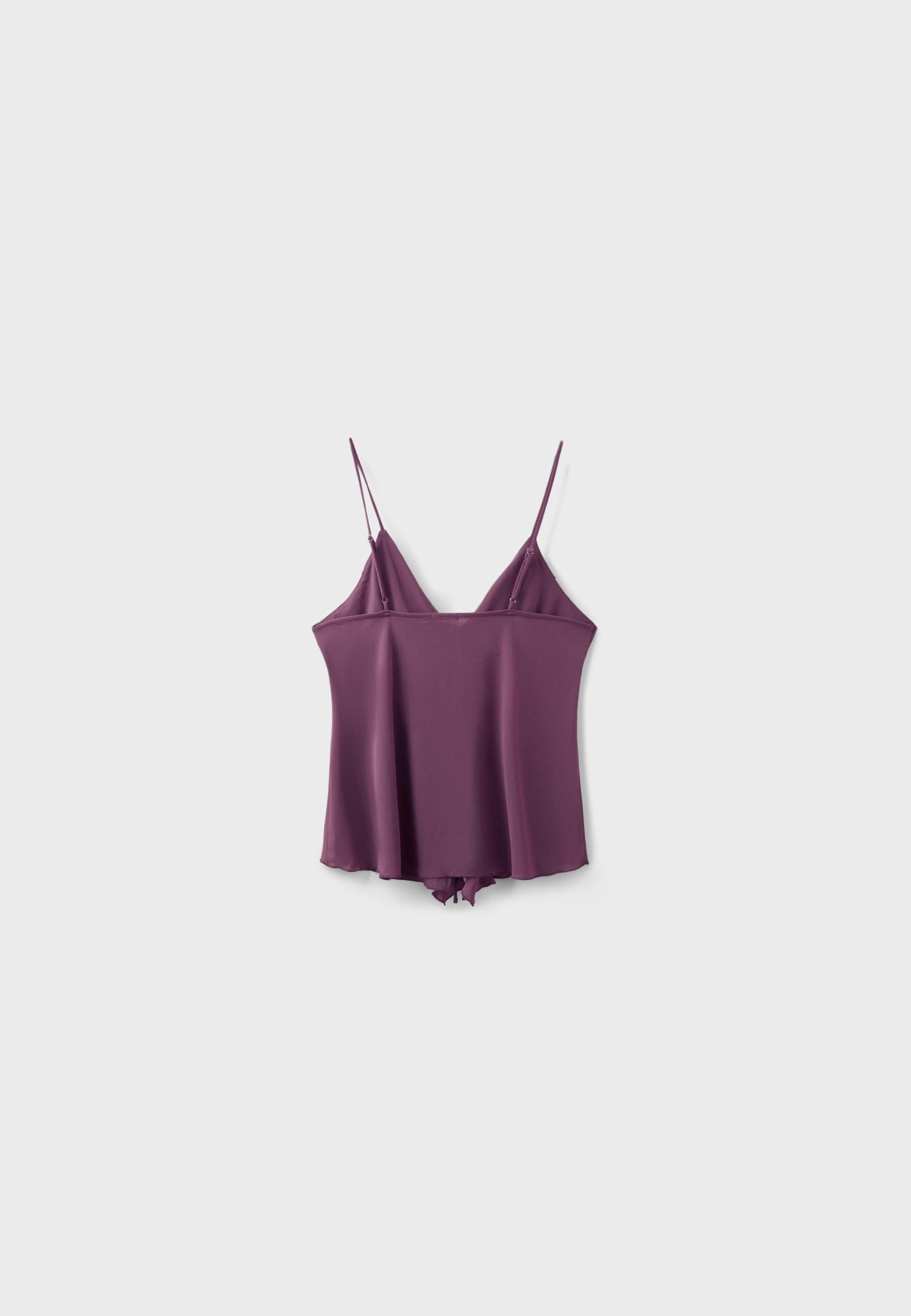 Ruffled strappy top — Purple