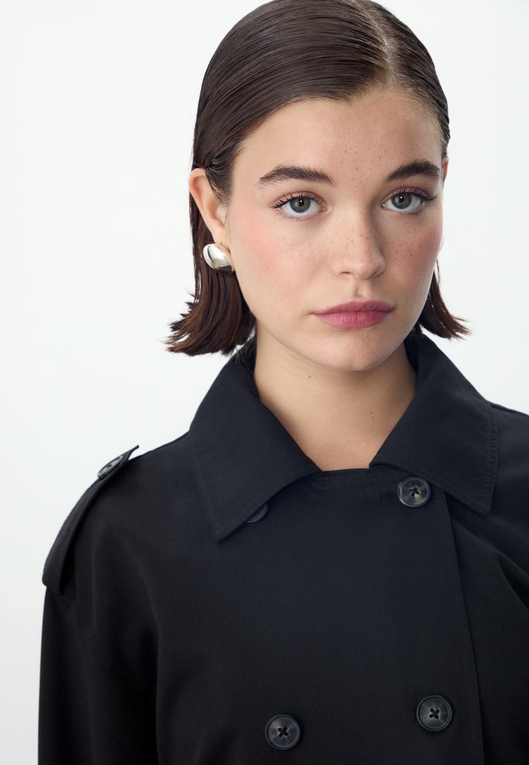 short trench coat with belt