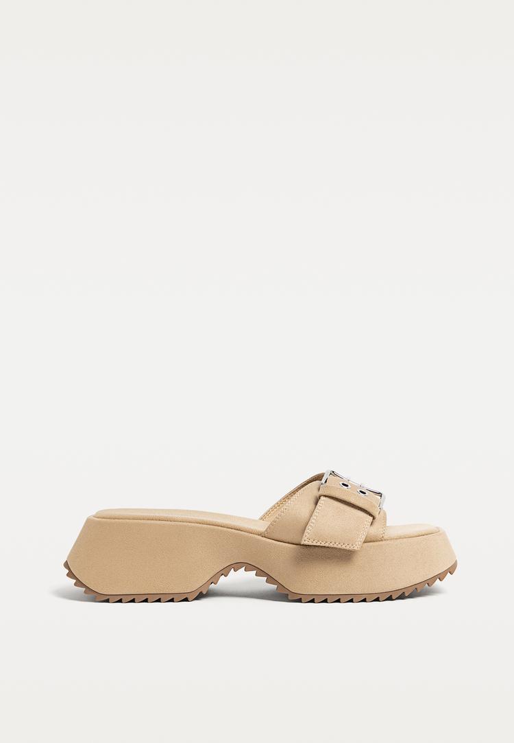 sandalias planas plataforma