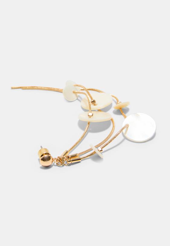 Stradivarius Μακριά Σκουλαρίκια Με Όψη Φίλντισι Χρυσαφί Os