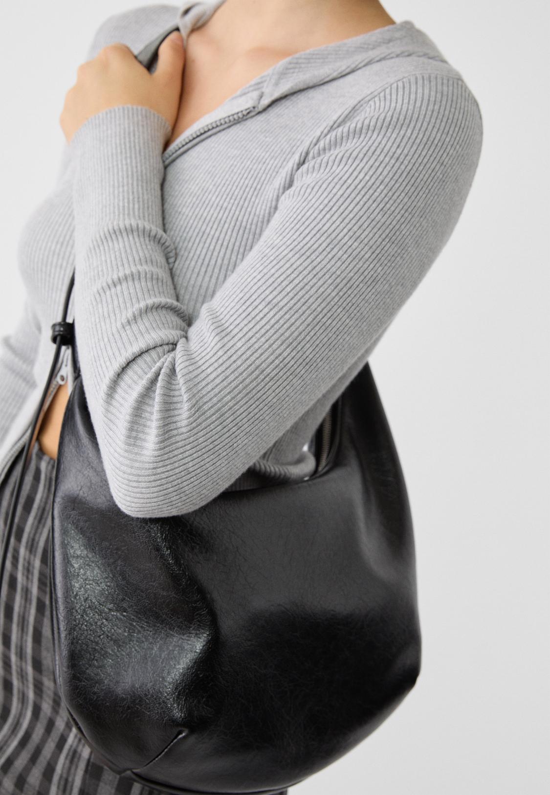 Bolso Hombro Stradivarius Bolsos Negros Bolso Negro De Mujer