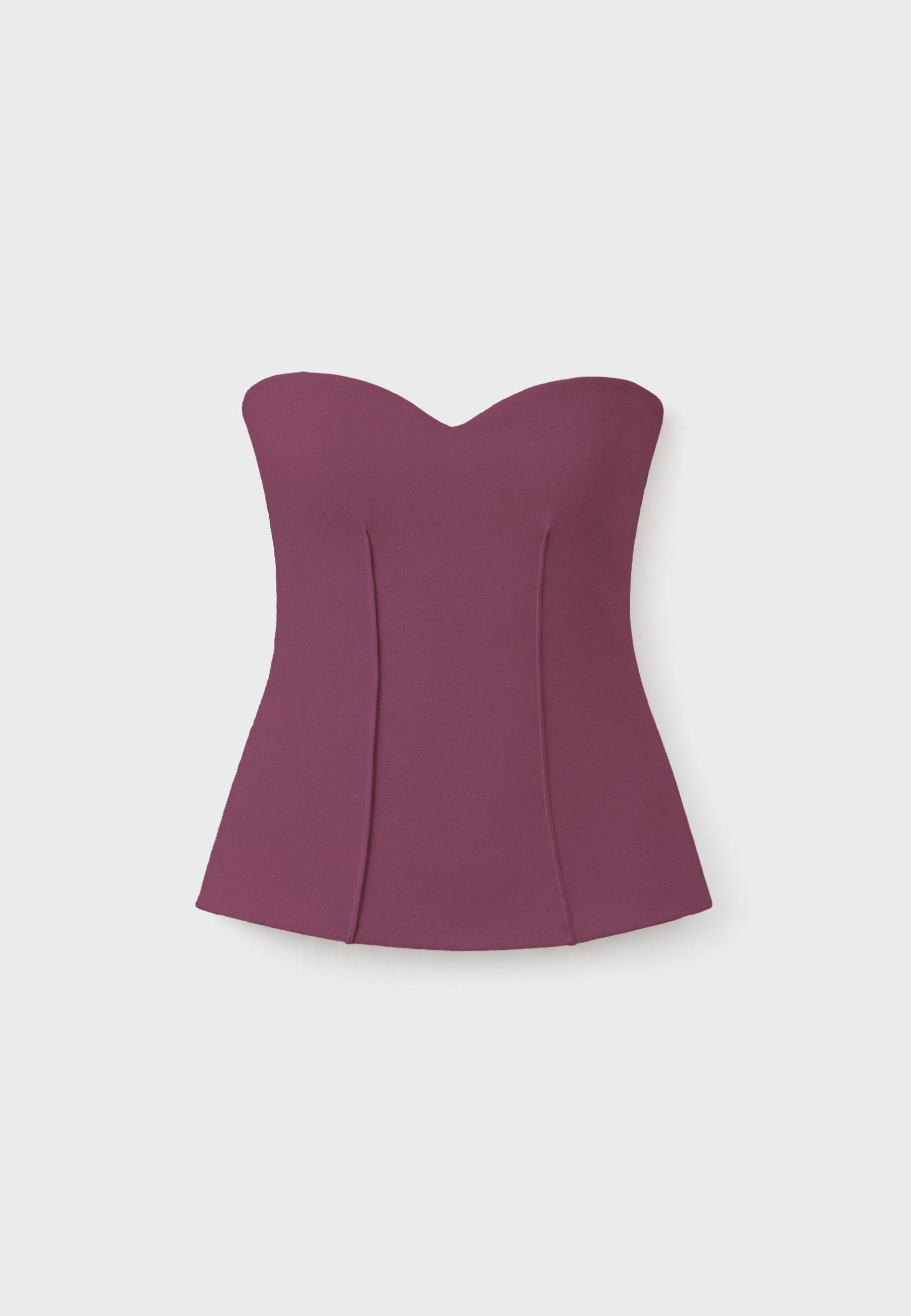 Sweetheart bandeau top — Purple