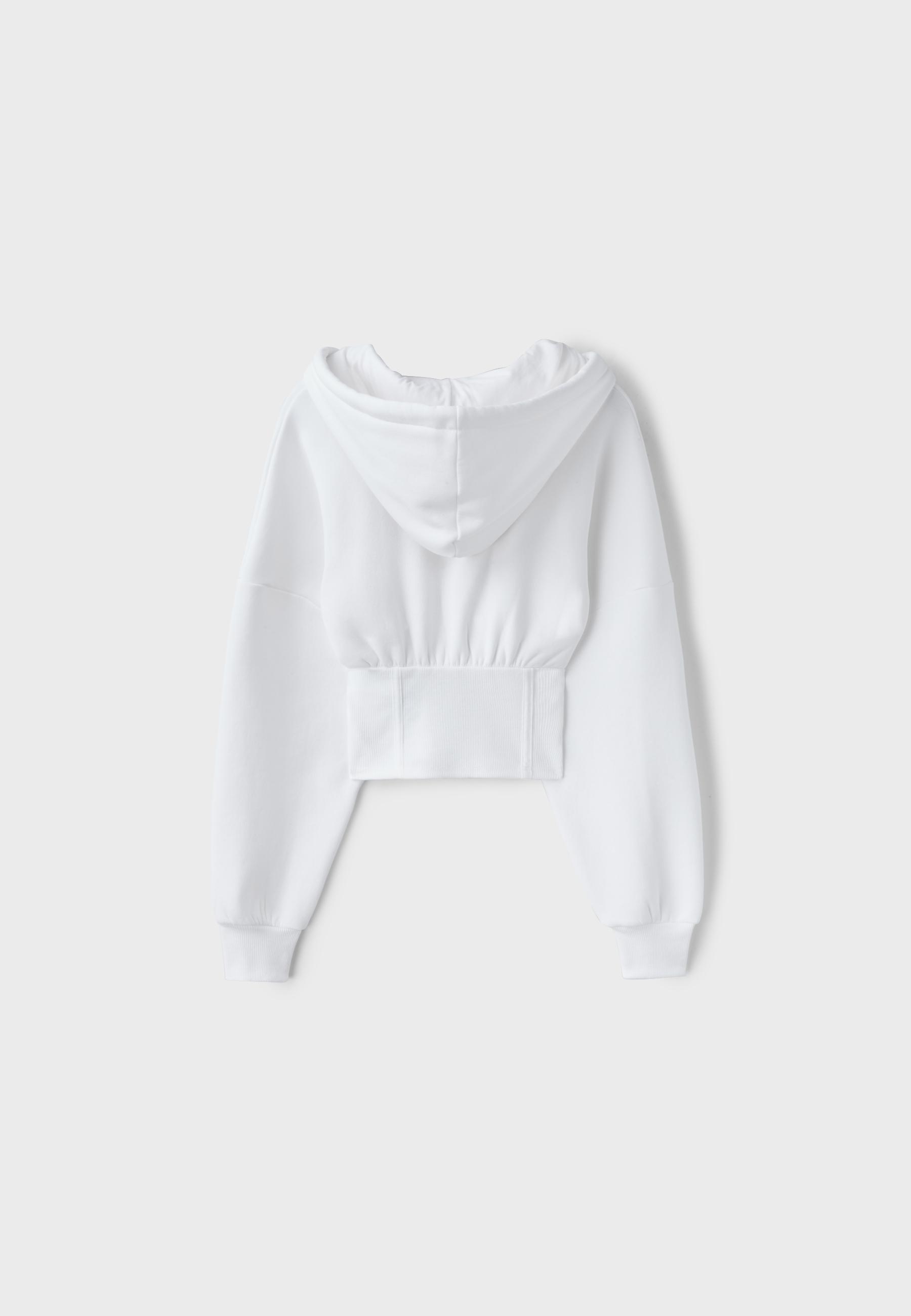 Corset-style hoodie — Ecru
