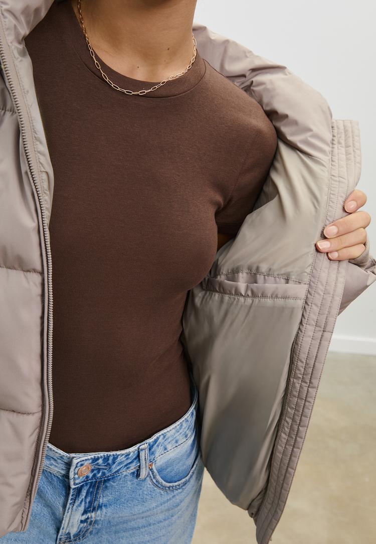 basic hooded puffer jacket