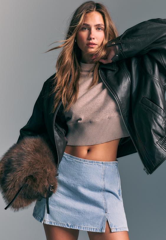 falda pantalon mini aberturas