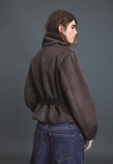 Double-faced cross-over jacket — Brown 5