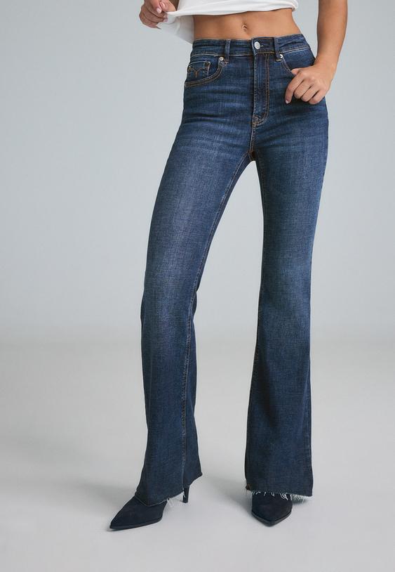 d74 jeans flare slit