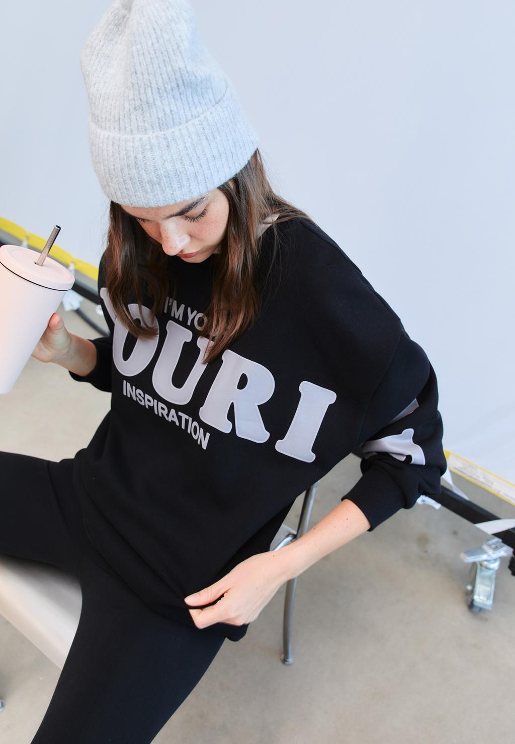 Smile print oversize sweatshirt