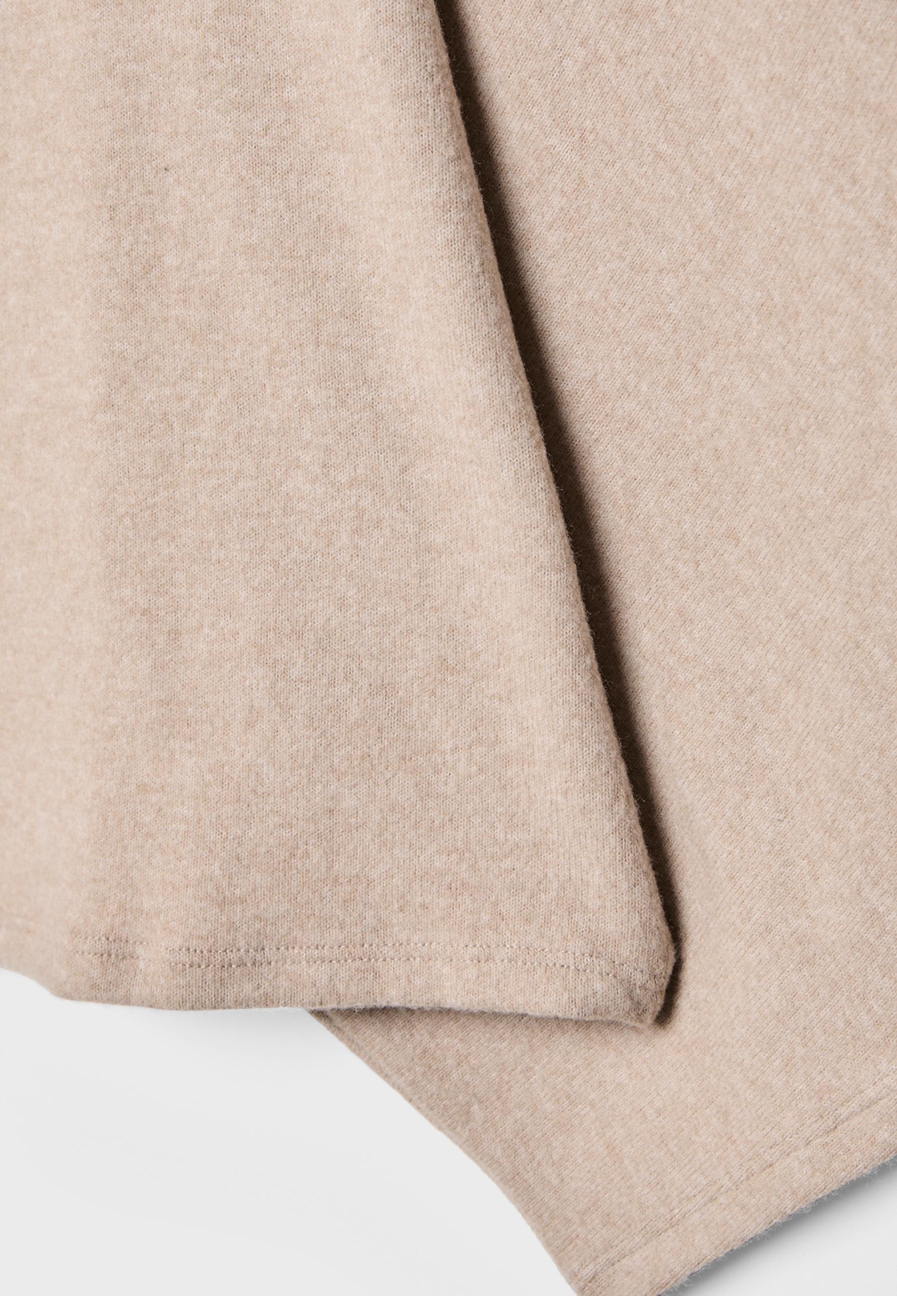 Boat neck cape top — Stone