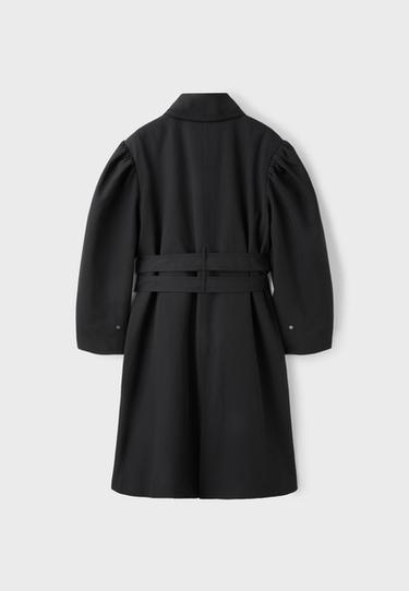 Voluminous sleeve trench coat — Black 8