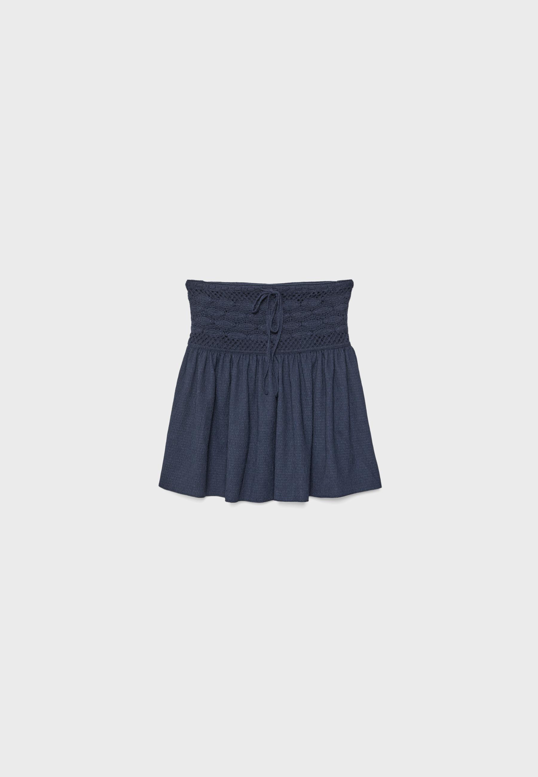 Crochet bandeau top — Dark blue