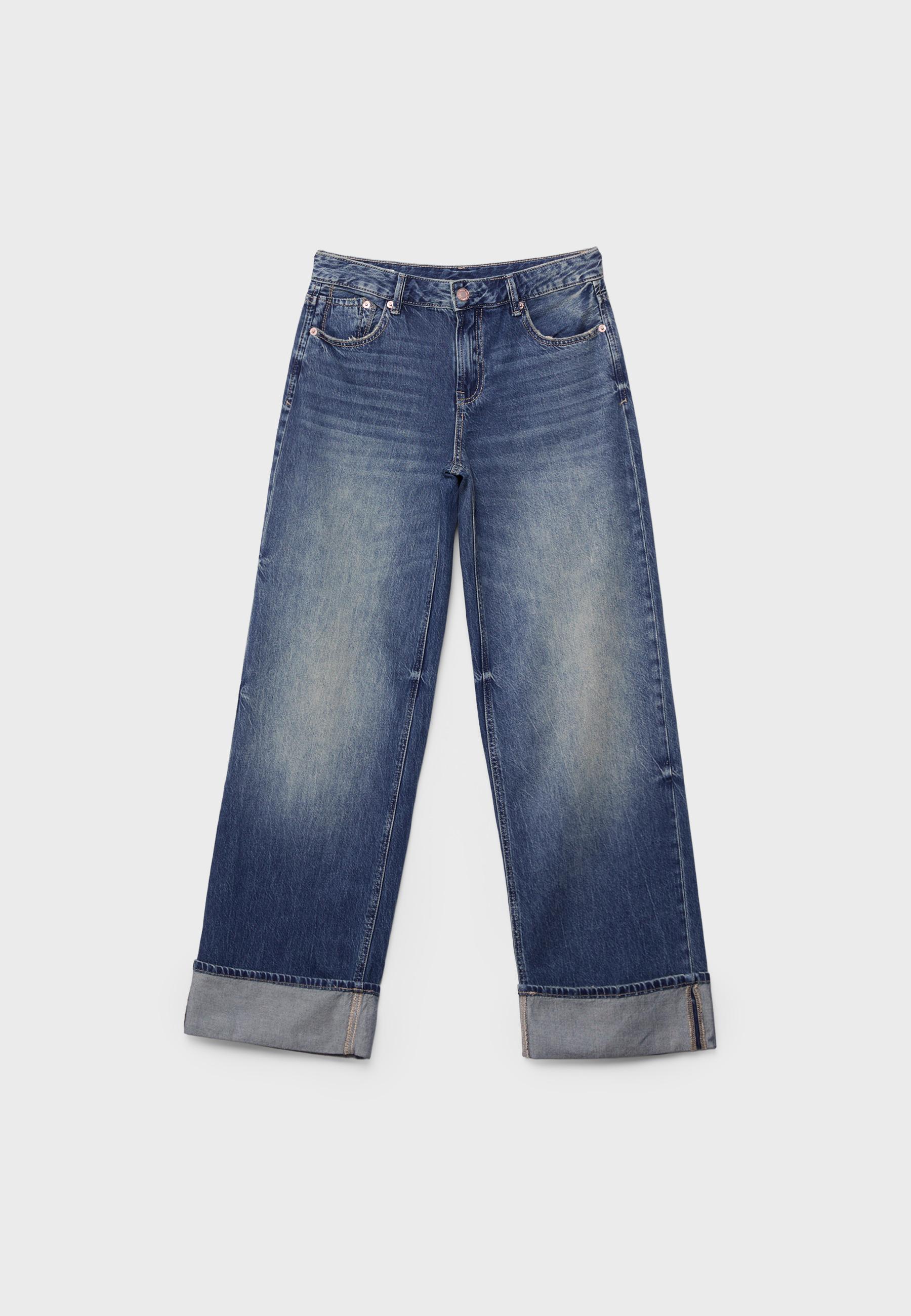 D91 düşük bel geniş paça jean - Görsel 8