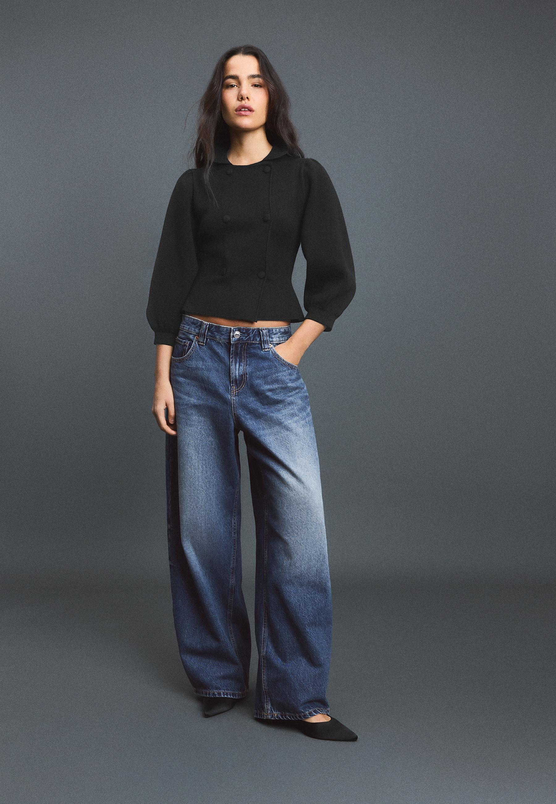 Stradivarius Cardigan Med Dubbelknäppning dam