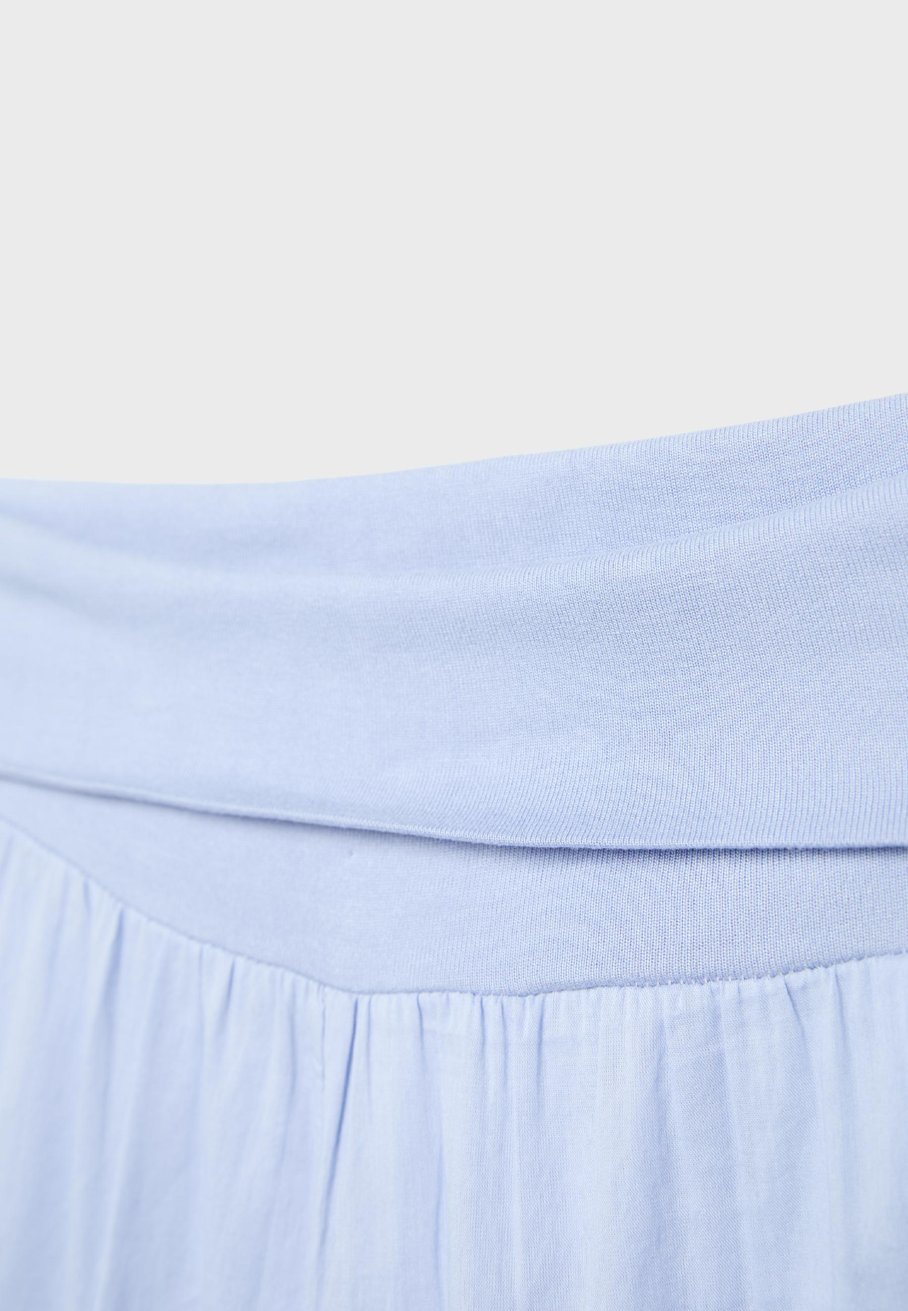 Balloon trousers with turn-down waist — Sky blue