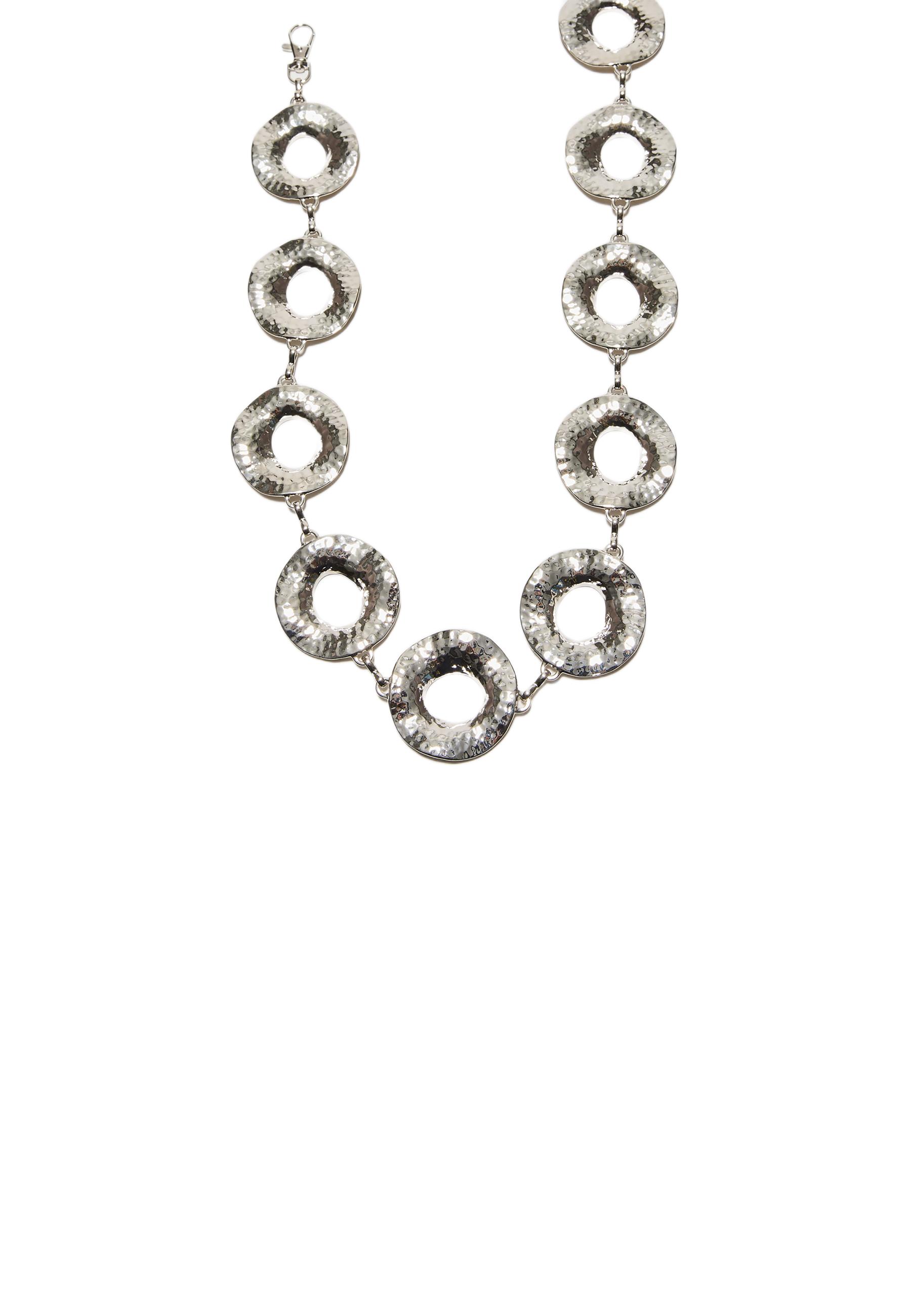 Metal belt with round plates — Grey