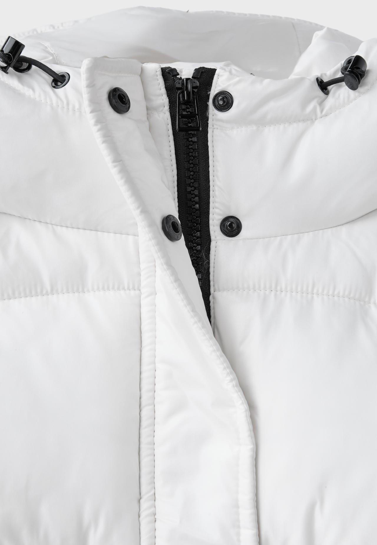 Shiny hooded padded jacket — Vanilla