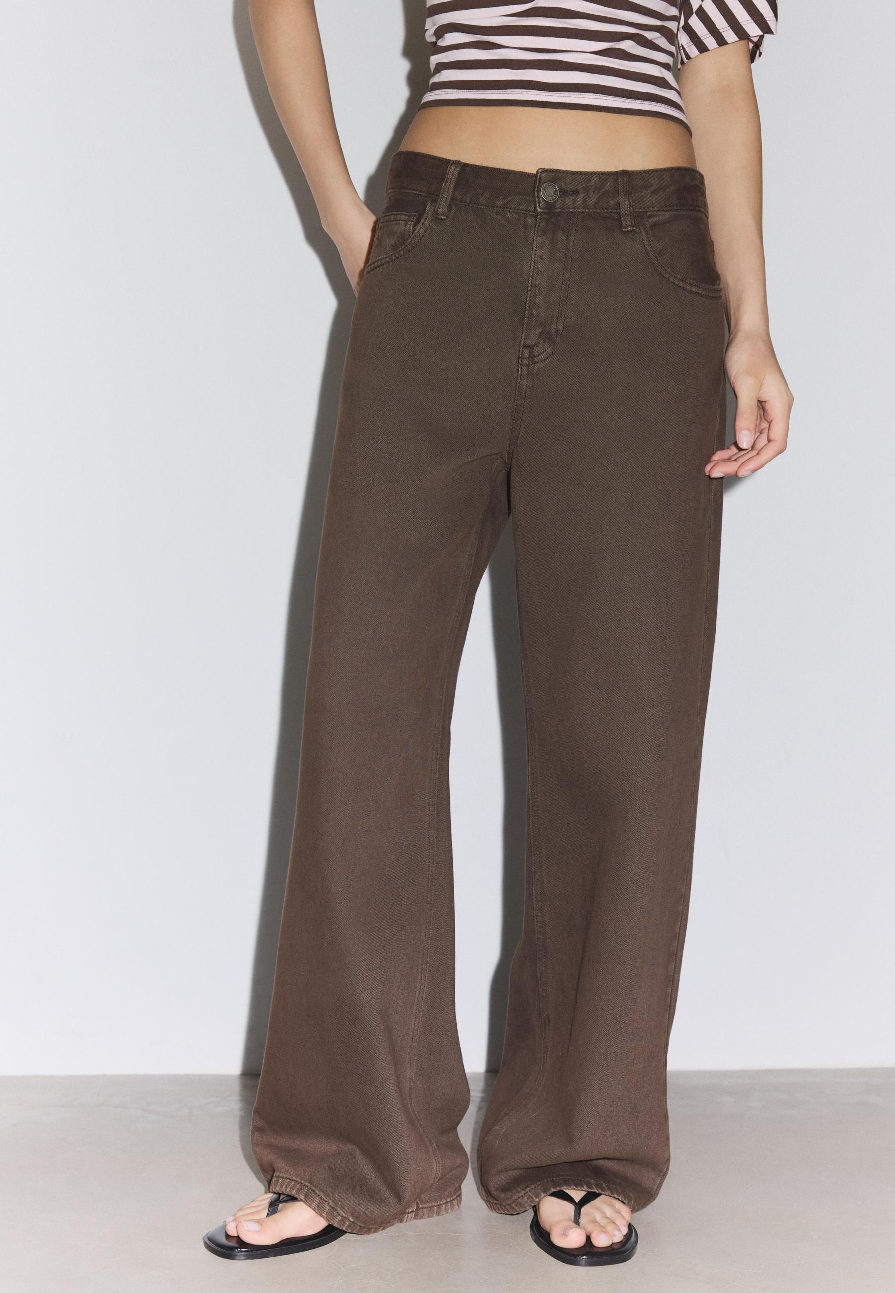 Wide-leg jeans — Brown