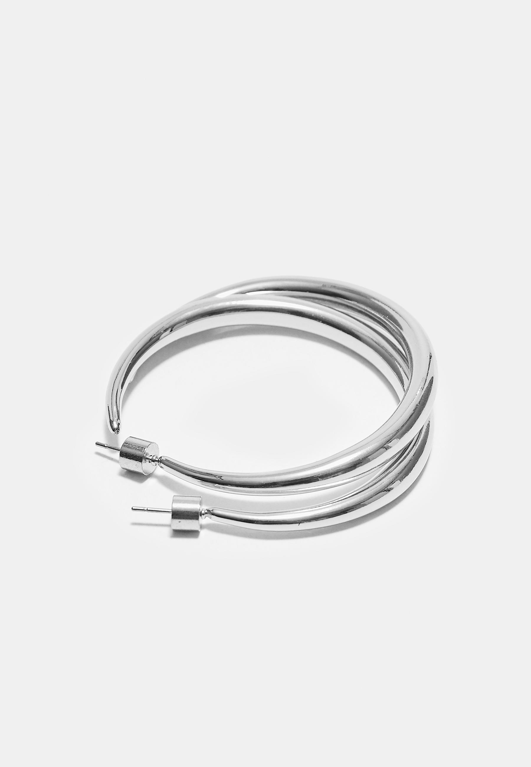 Hoop earrings — Grey
