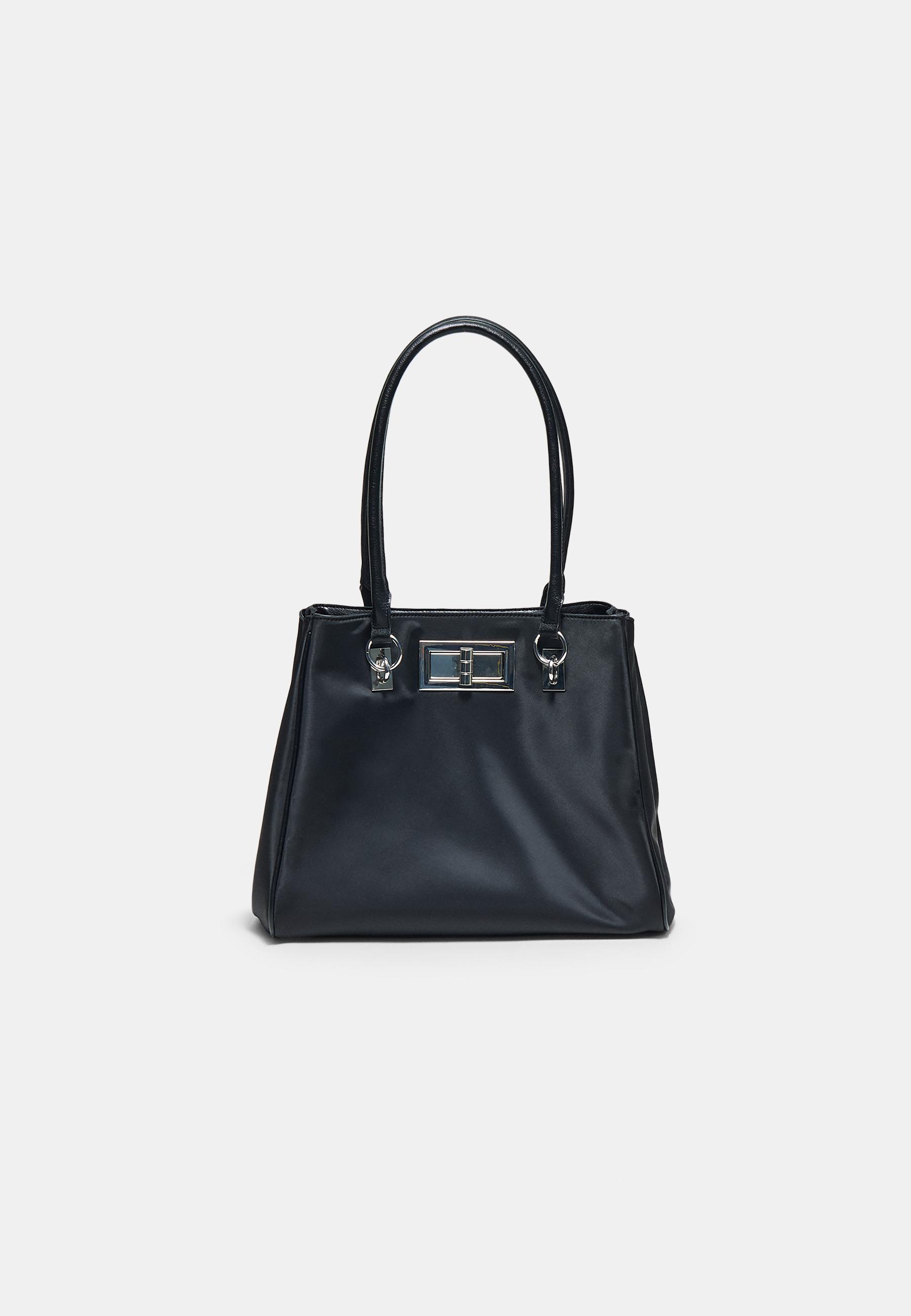 Metal kapamalı shopper çanta