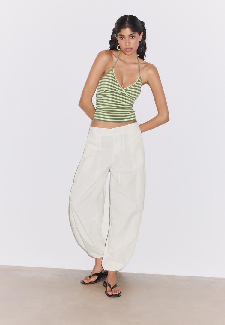 poplin kargo pantolon