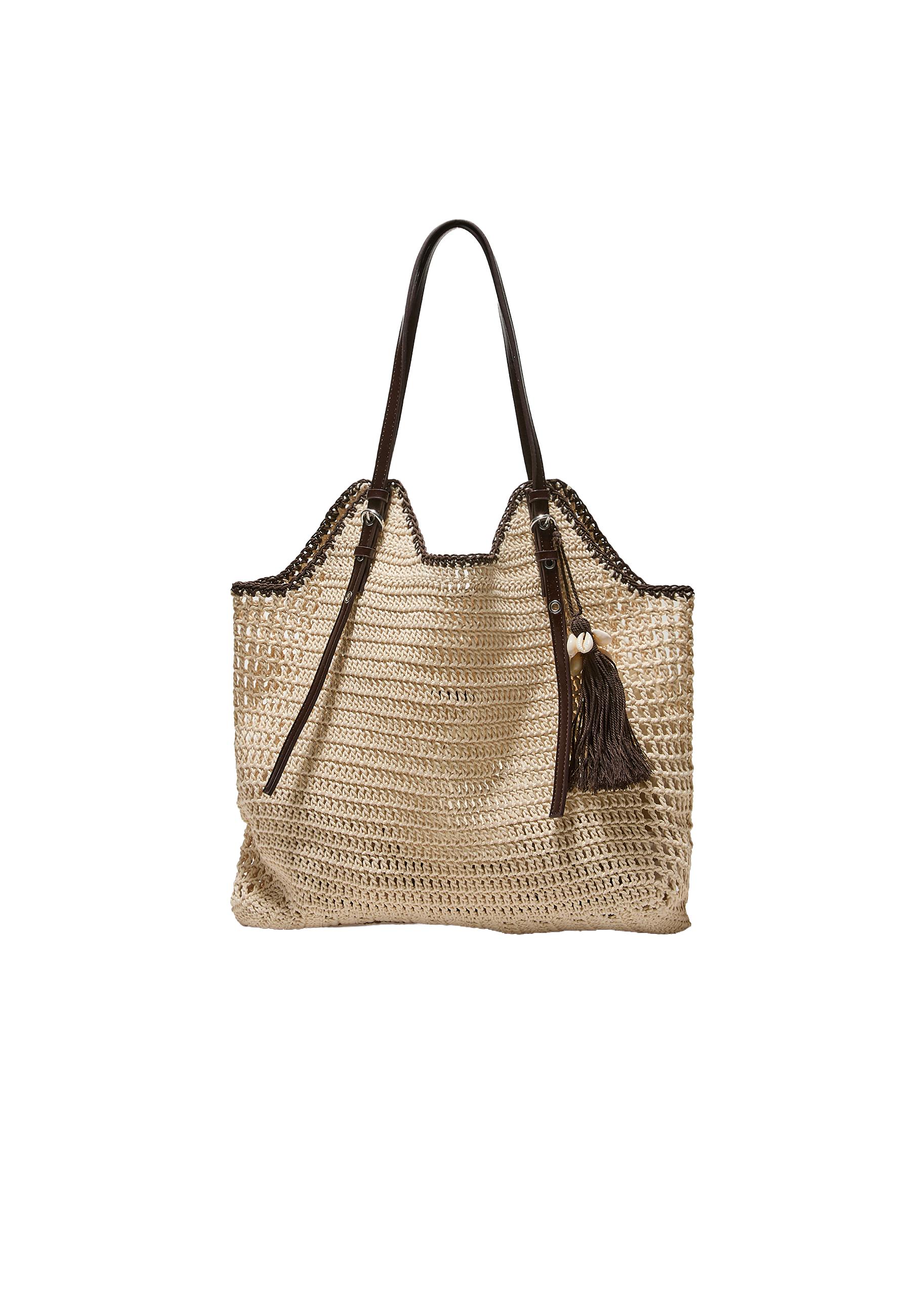Crochet shoulder bag — Ecru