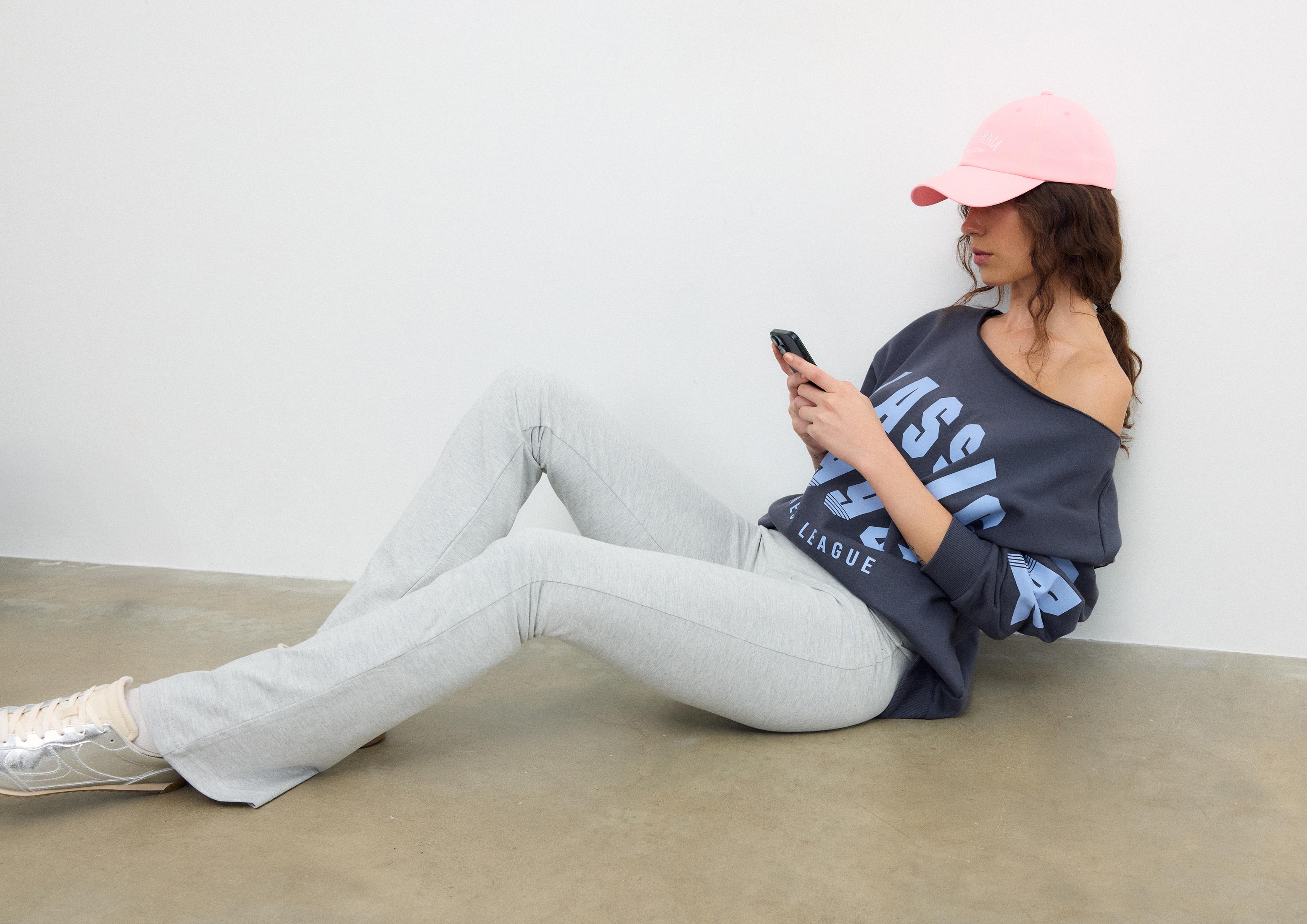 Flared leggings — Grey melange