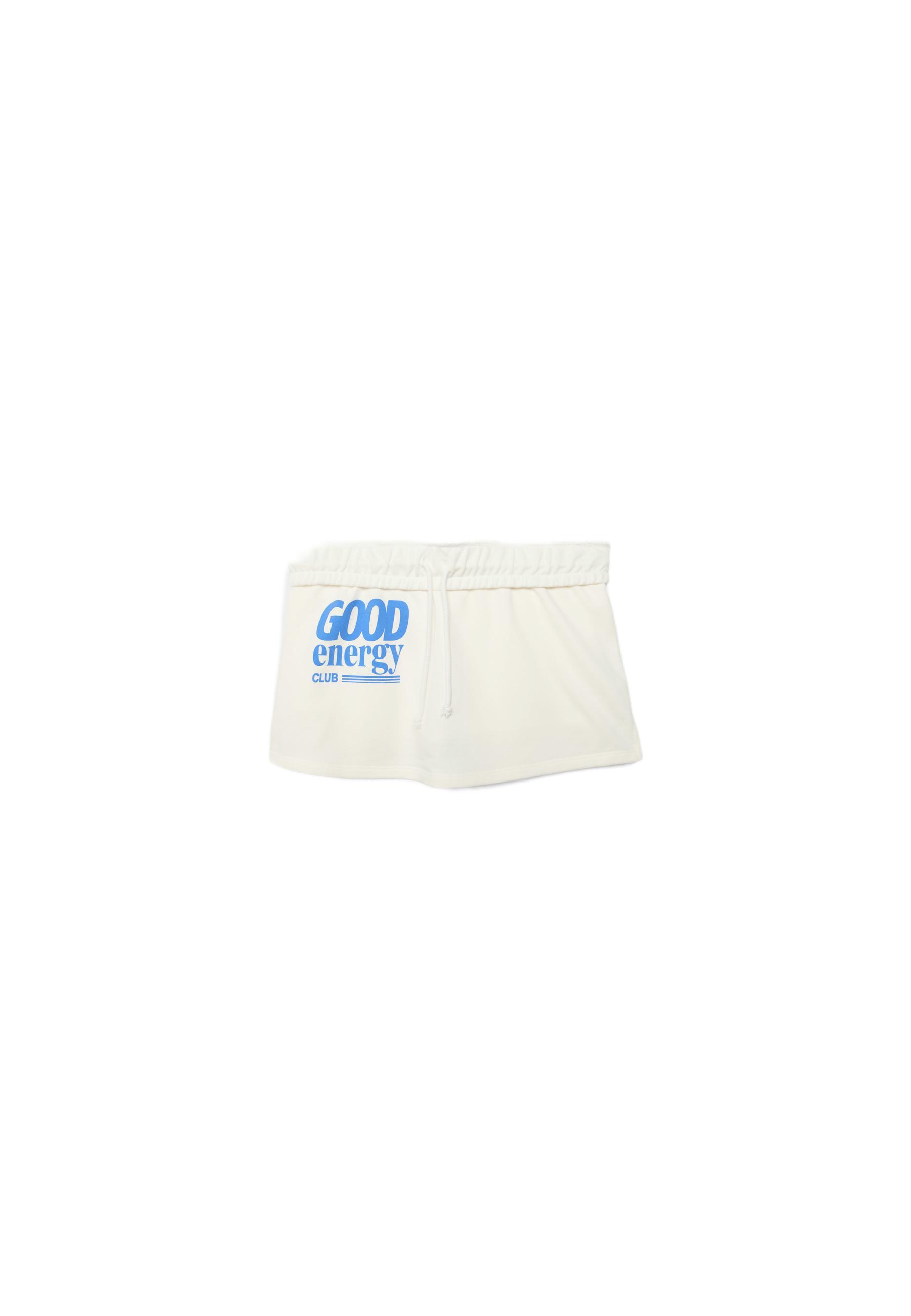 Fleece mini skirt — Ecru