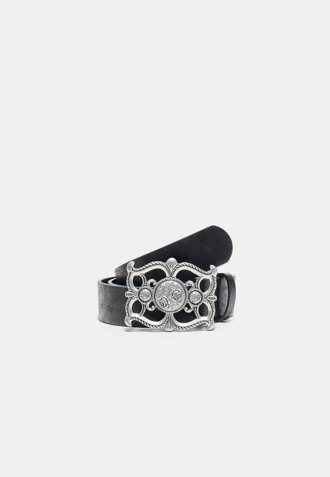 Romantic buckle belt — Black