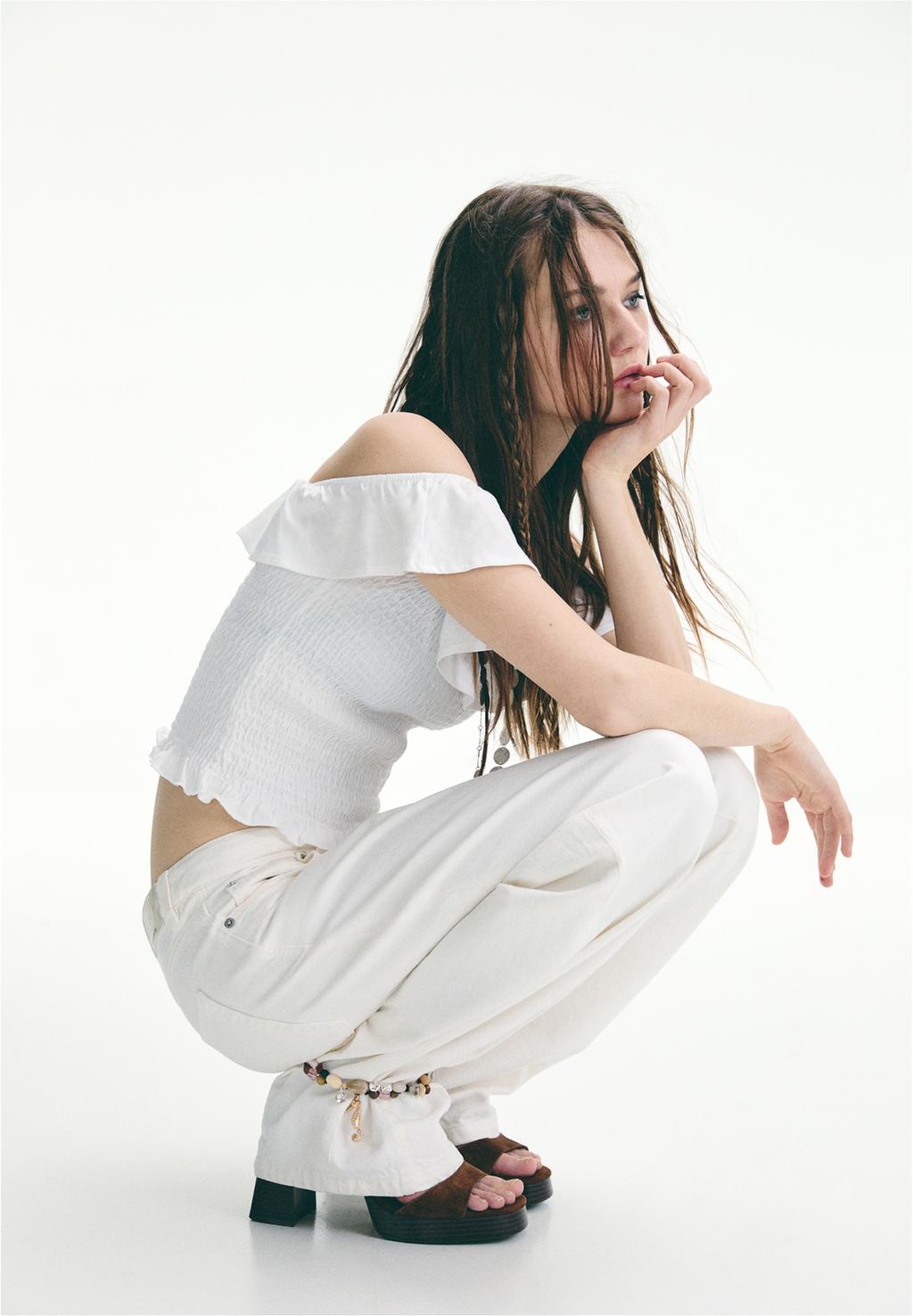 D82 Balloon fit barrel jeans