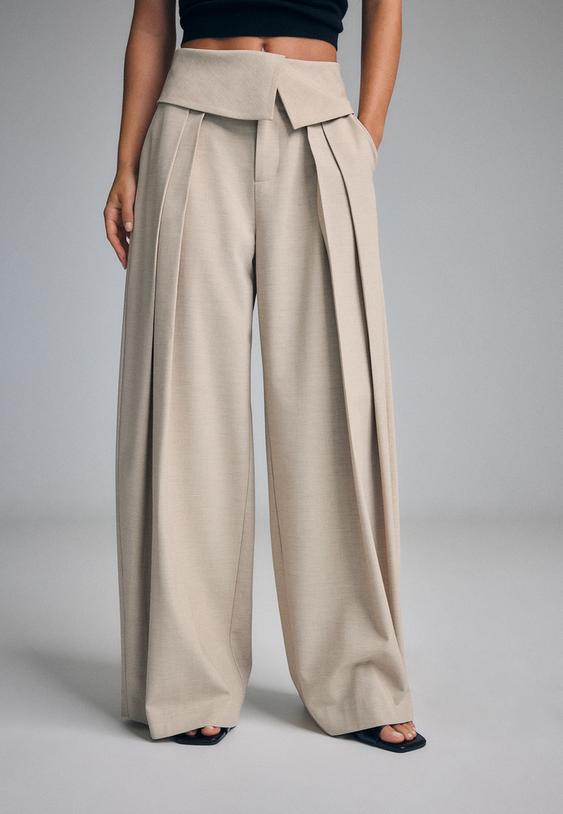 pantalon wide leg cintura vuelta l04615152