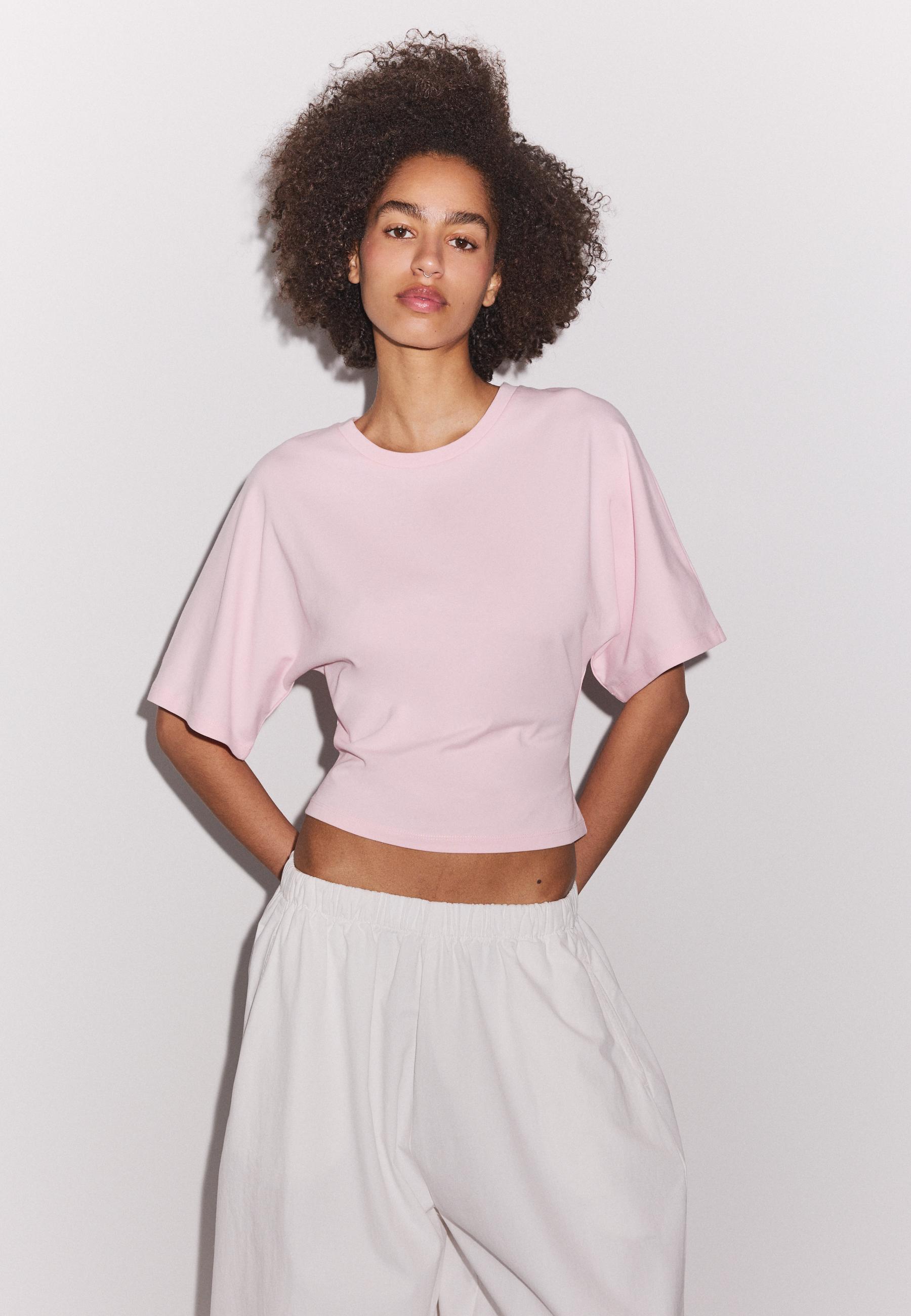 Japanese short sleeve T-shirt — Pale pink