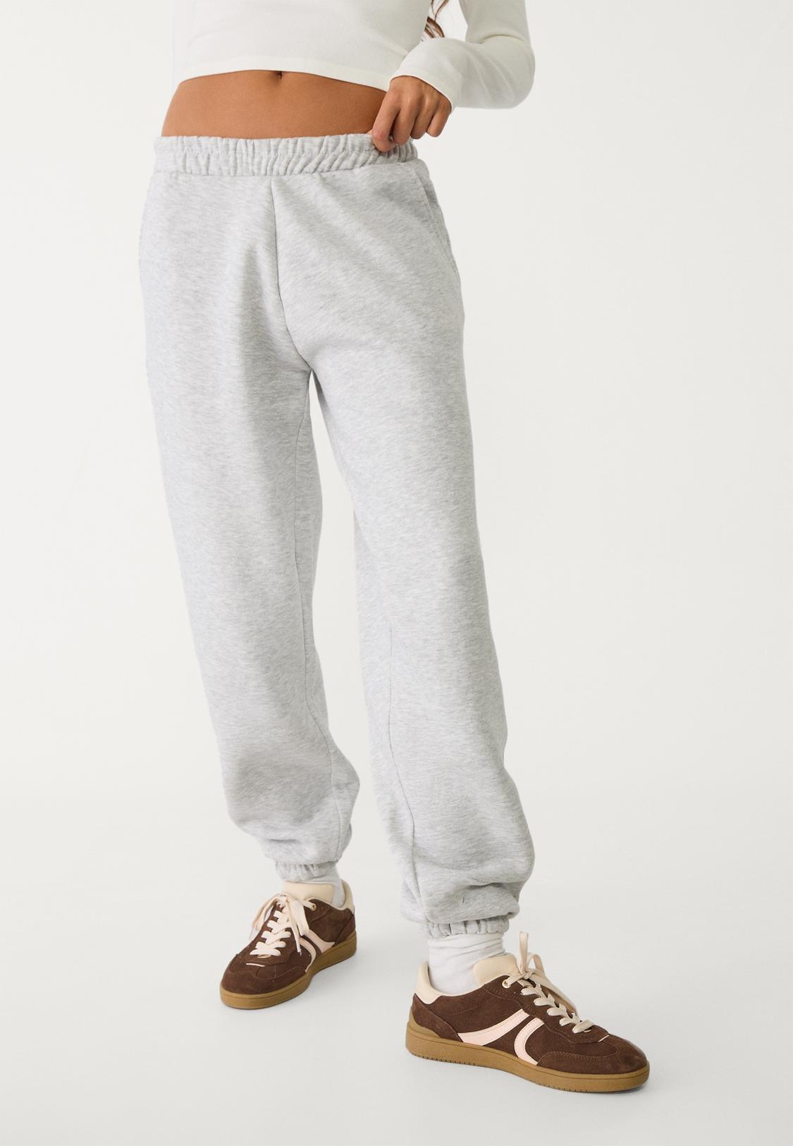 Grigio Chiaro Tuta Pantalone E Felpa Jogger Felpa Boyfriend