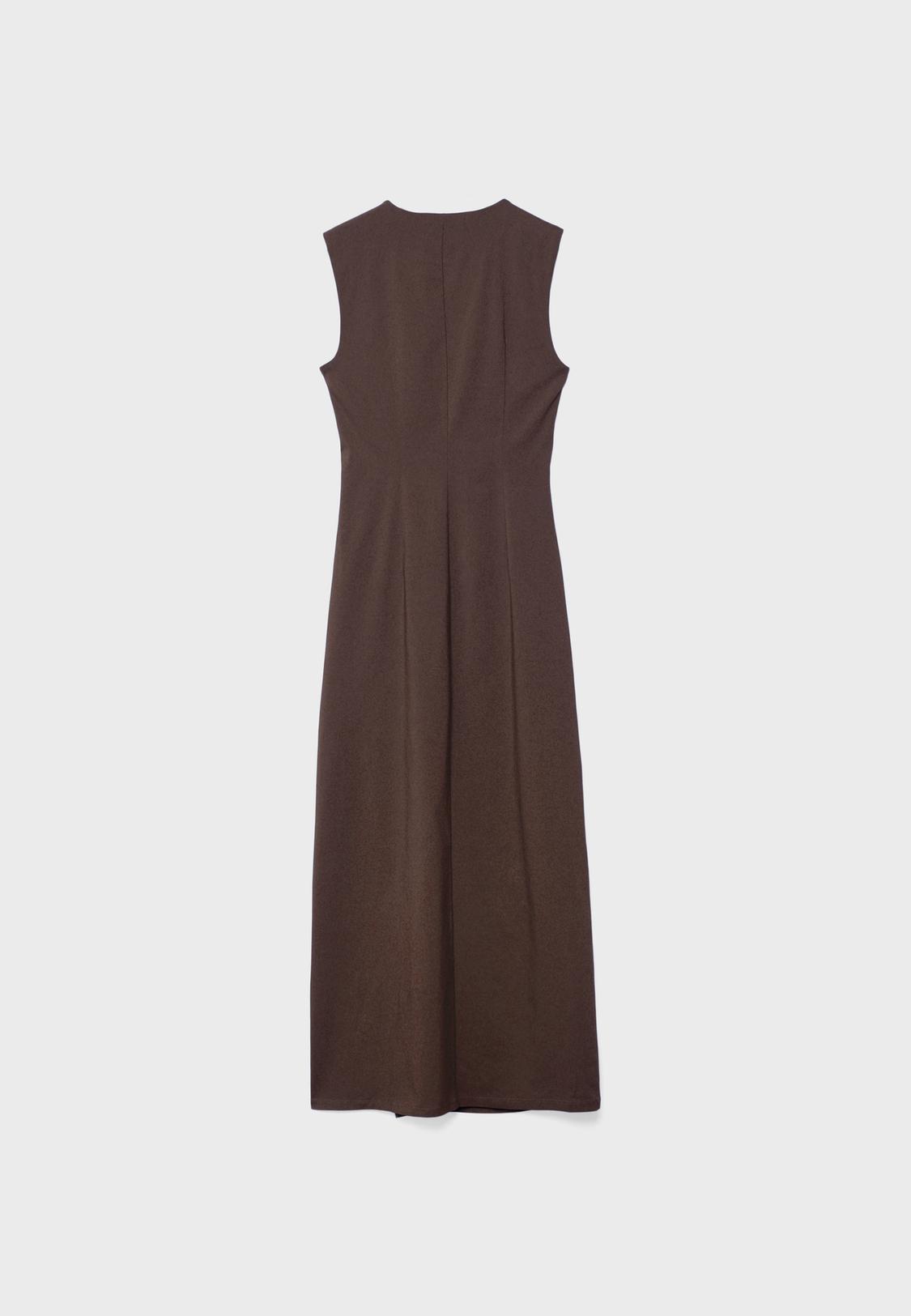 Sleeveless Bengaline midi dress - Women's fashion | Stradivarius United States Sleeveless Bengaline midi dress - Women's fashion | Stradivarius United States