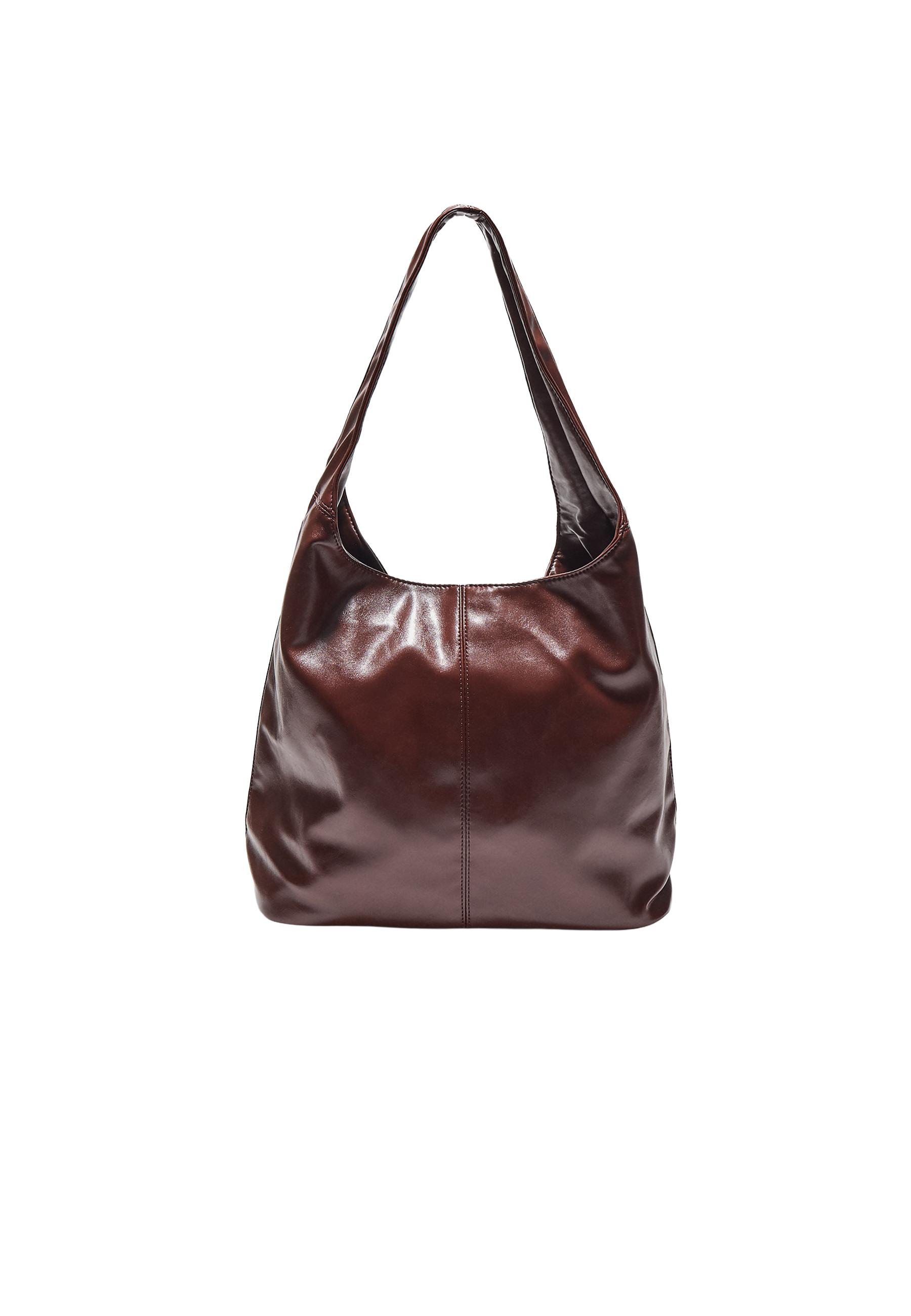 Zip Shoulder Bag — Brown