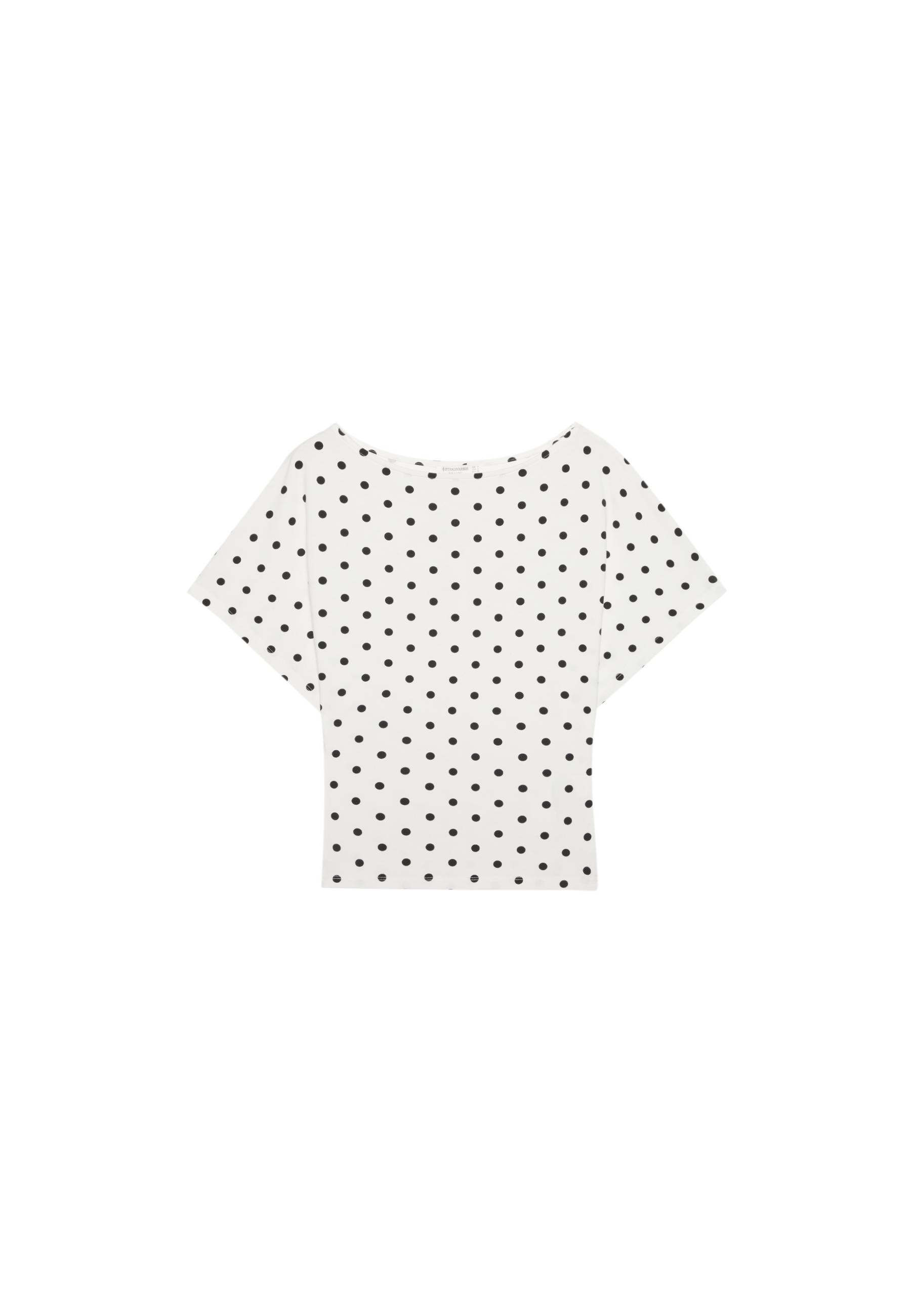 Kısa kollu kayık yaka t-shirt - Görsel 9
