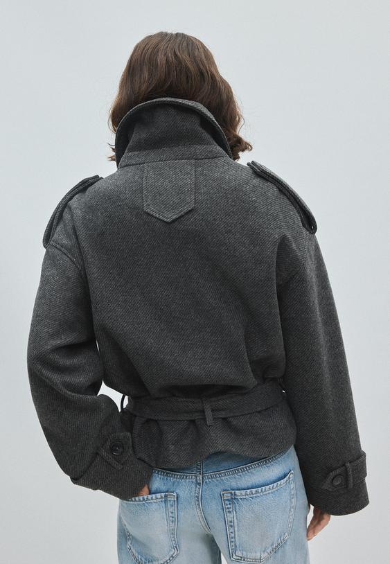 cazadora cropped trench