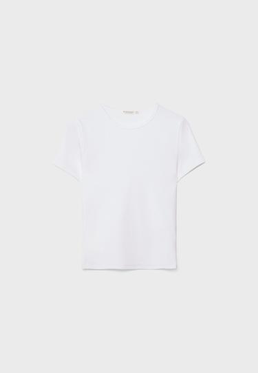 Basic slim fit T-shirt — White 7