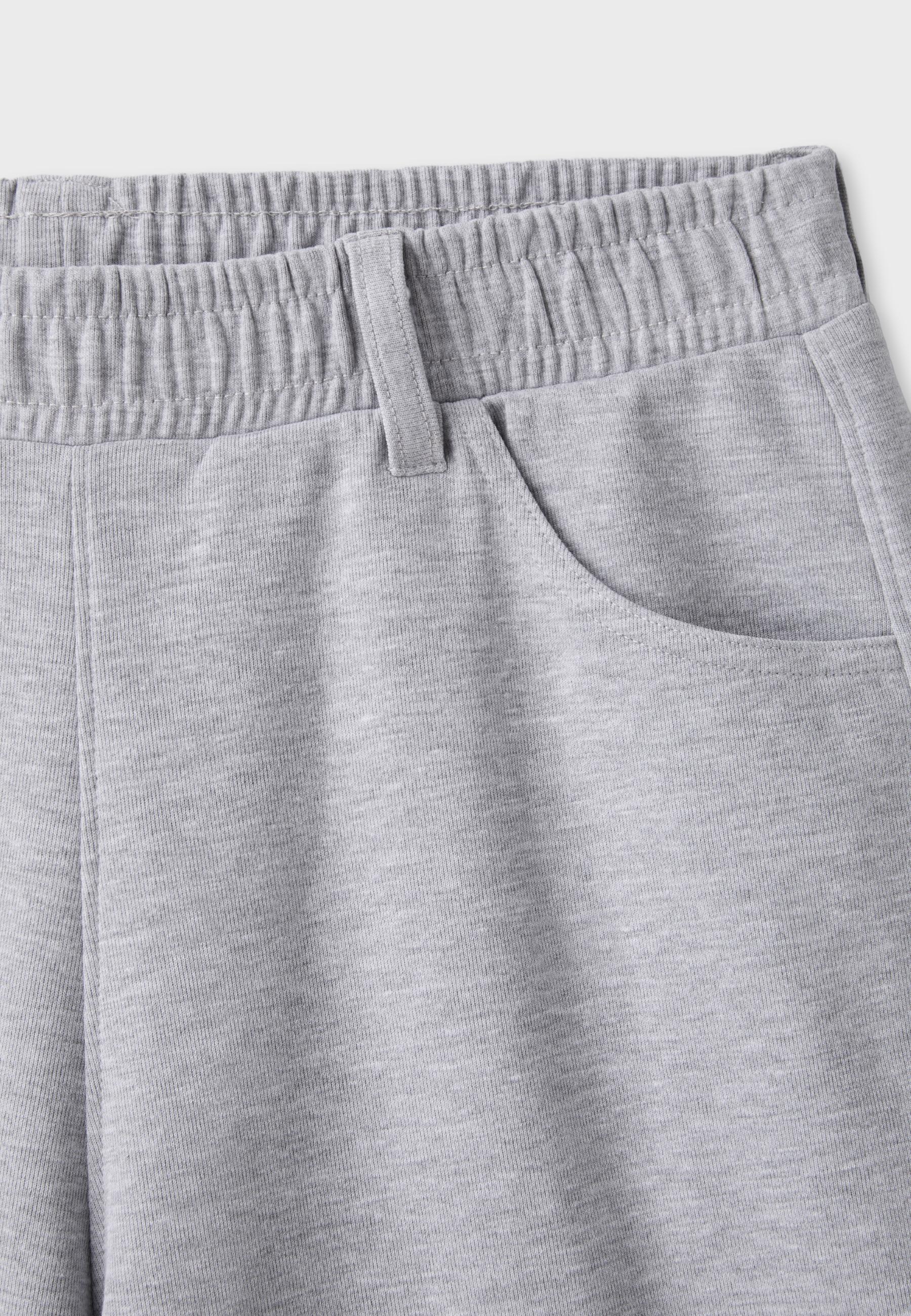 Fleece Bermuda shorts — Grey melange