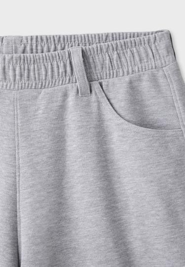 Fleece Bermuda shorts — Grey melange 8