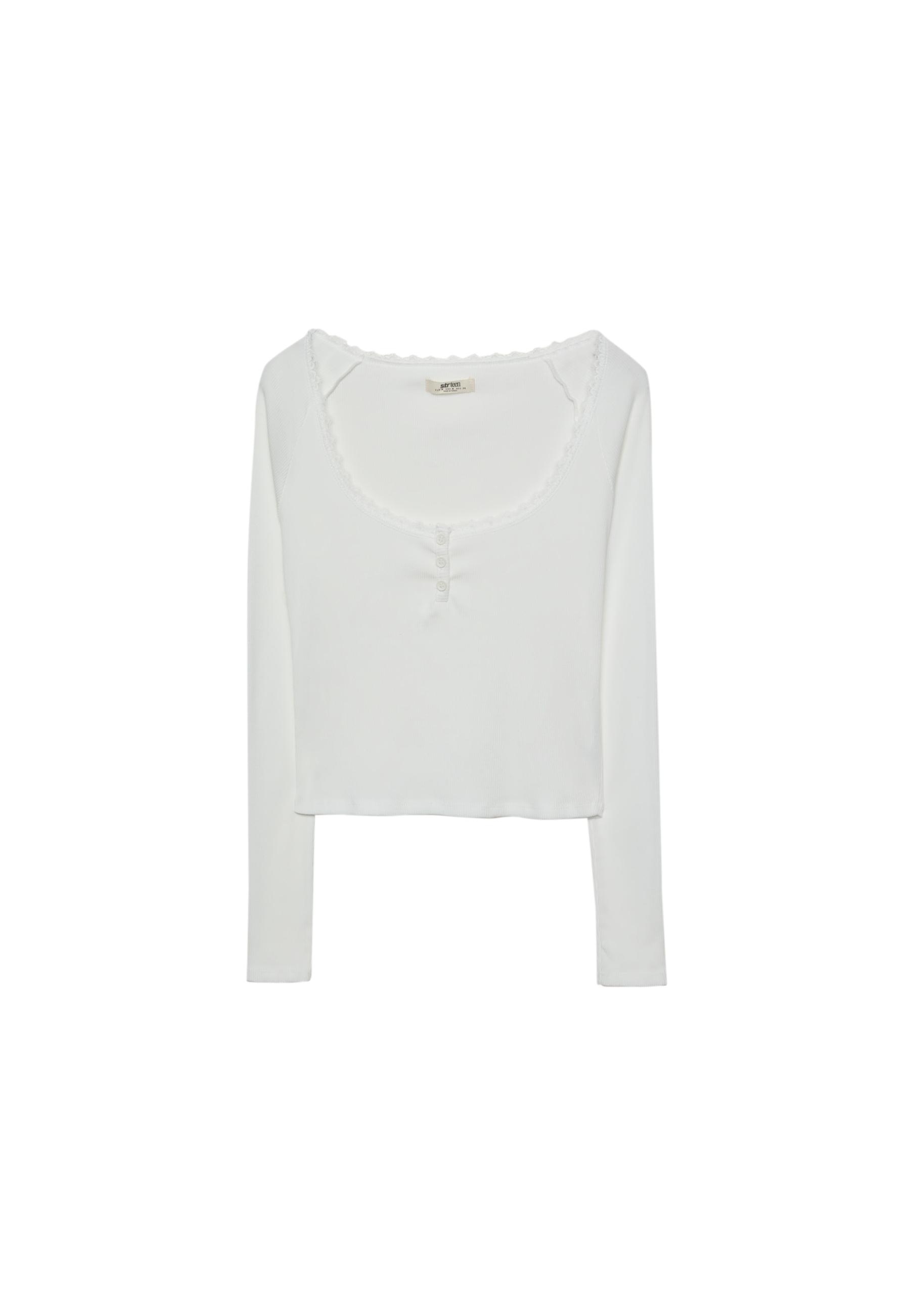 Maglia Manica Lunga Pizzo in Intimo Donna