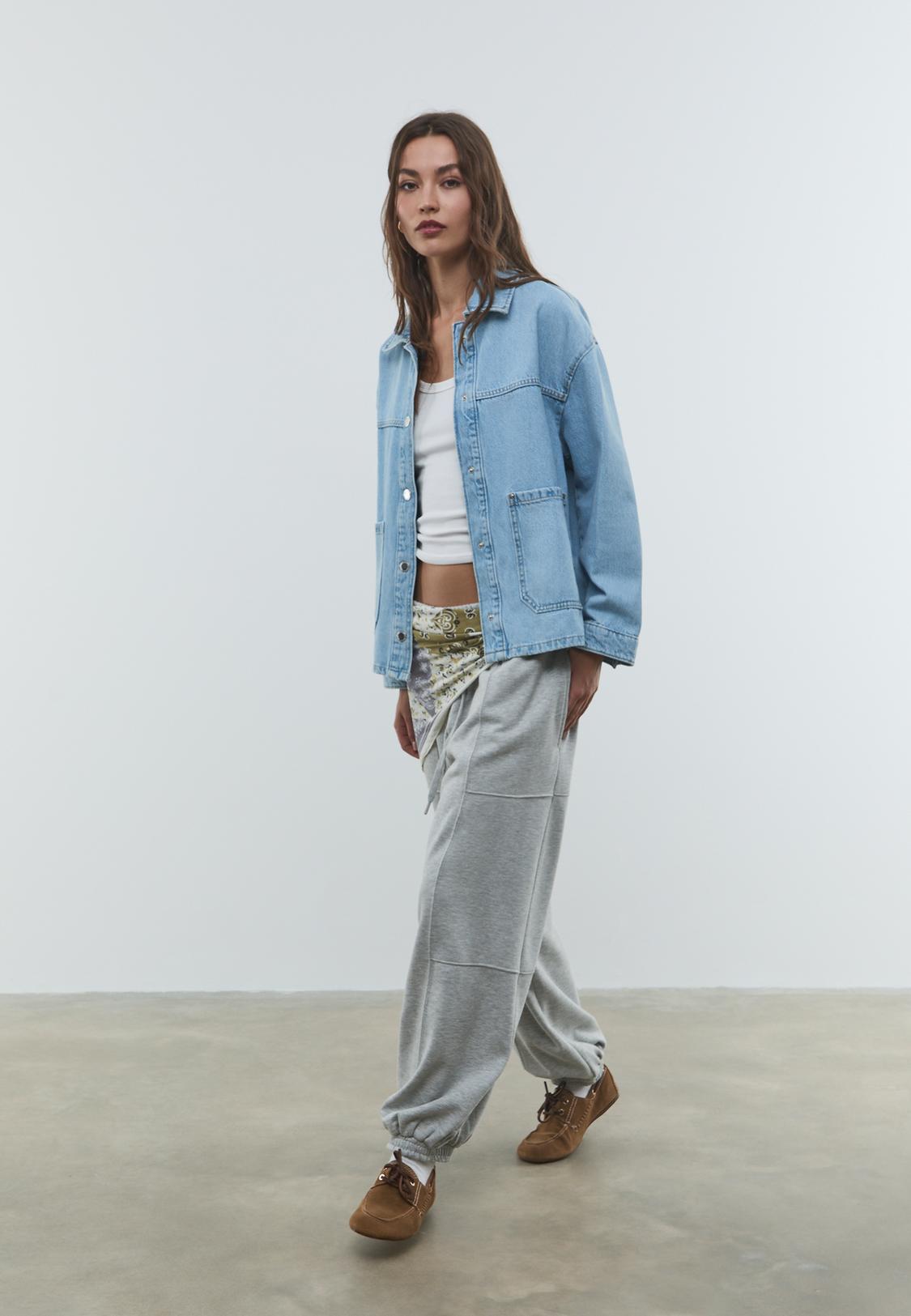 Denim Jacket Giubbotto Jeans Oversize Stradivarius Giacca Biker