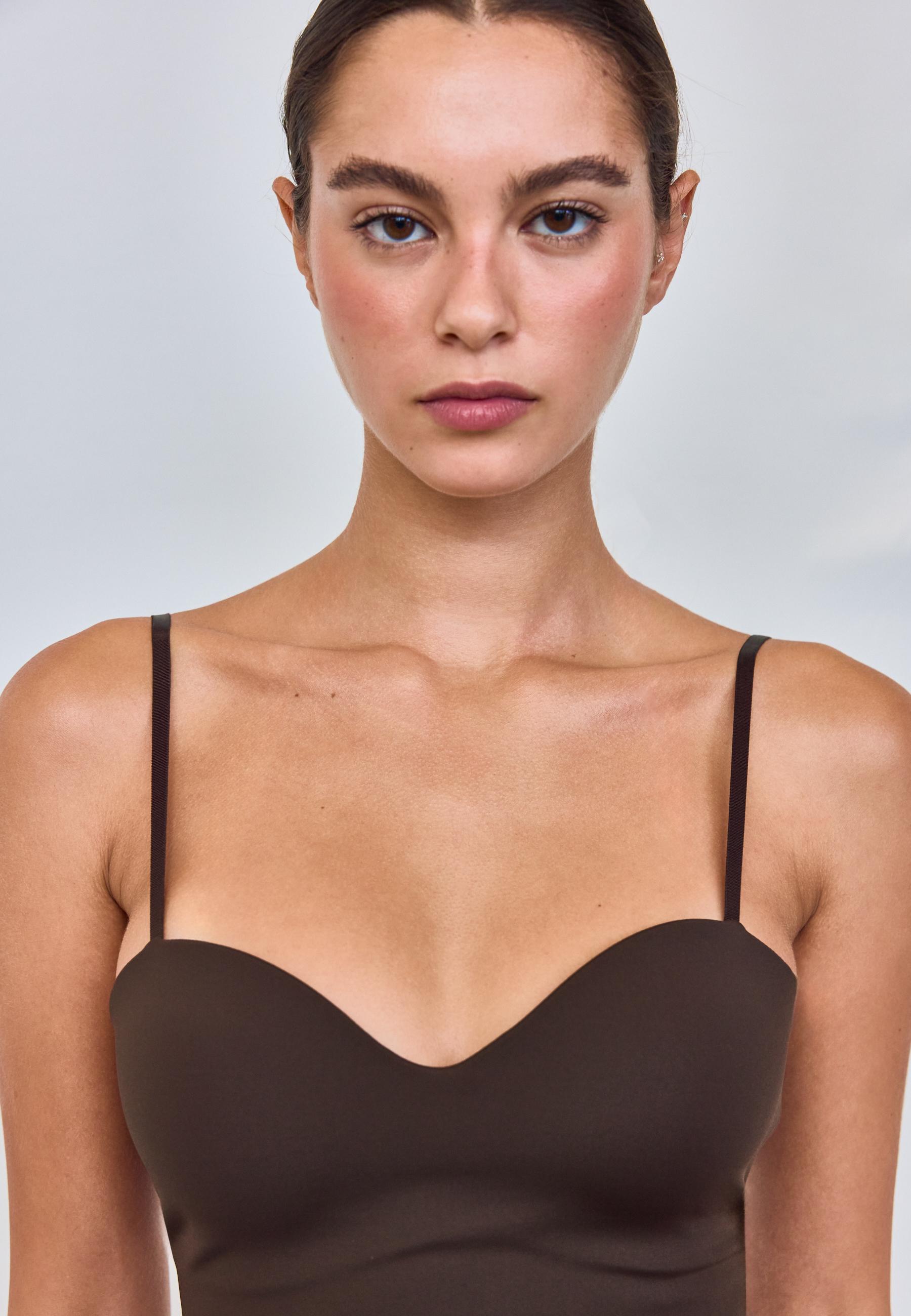 Padded cup bodysuit — Brown