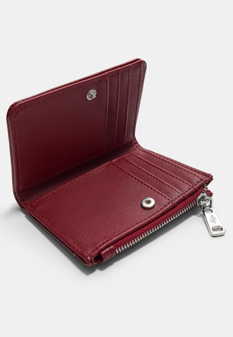 Stradivarius Πορτοφόλι Με Φερμουάρ Κόκκινο Os φωτογραφία